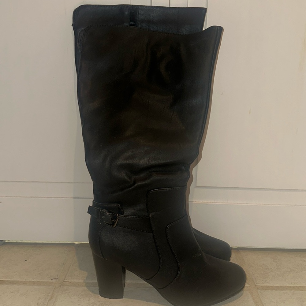 Wide calf knee high boots